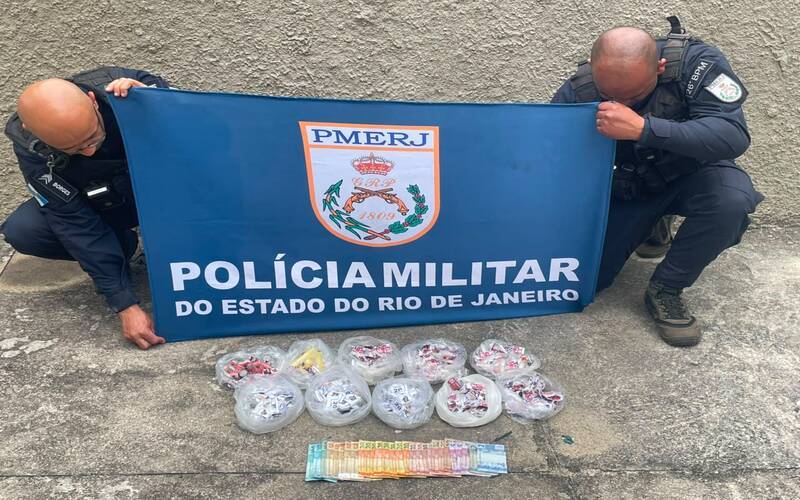 PM apreende drogas e prende suspeito de tráfico em Nogueira