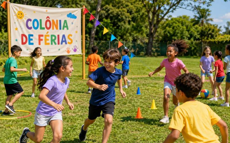 Colônia de Férias promove diversão e atividades educativas para crianças de 4 a 13 ano