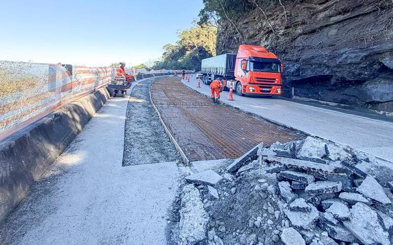 Obras da Elovias avançam na descida da Serra de Petrópolis para garantir mais seguranç