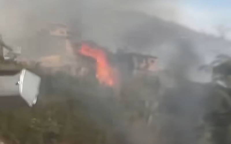 Incêndio em vegetação é registrado próximo à residências na Posse