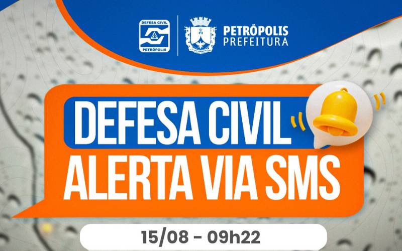 Defesa Civil alerta para mudança no tempo e possibilidade de chuva forte em Petrópolis