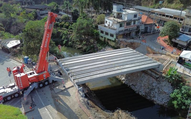 Concessionária Elovias conclui instalação das vigas da Ponte do Arranha-Céu, em Itaipa