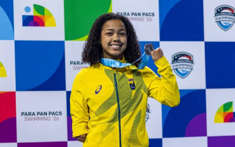Parapan-Pacífico: nadadora Alessandra quebra recorde mundial
