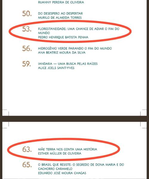 Participações de Esther Müller de Oliveira e Pedro Henrique Batista Penha na publicaçã