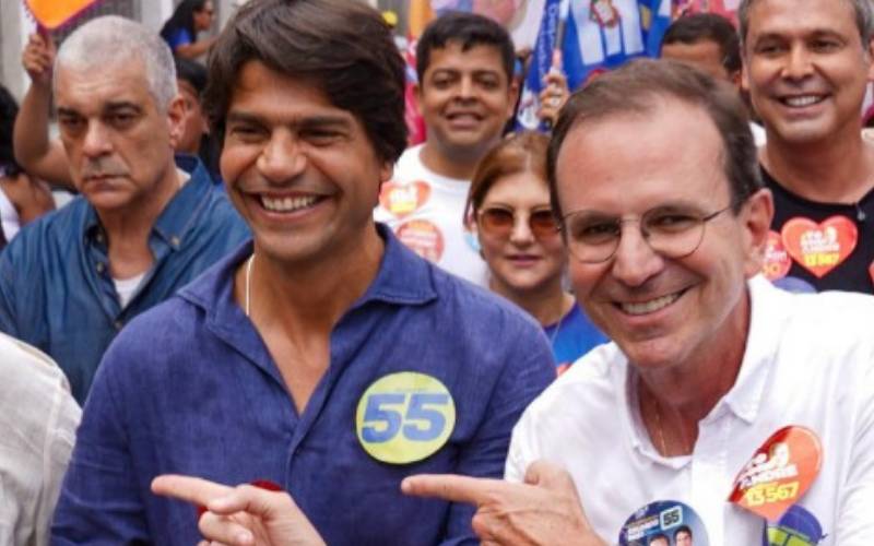 Eduardo Paes e Pedro Paulo realizam caminhada por Petrópolis