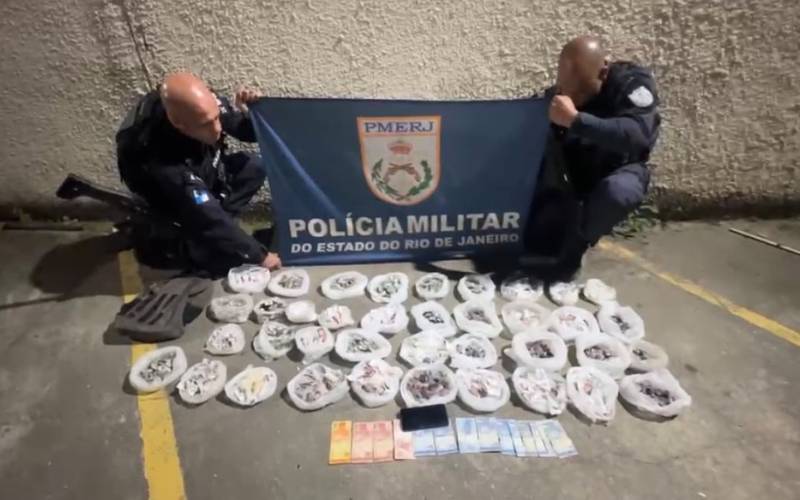 Polícia Militar prende homem e apreende mais de 2,4KG de drogas no Quitandinha