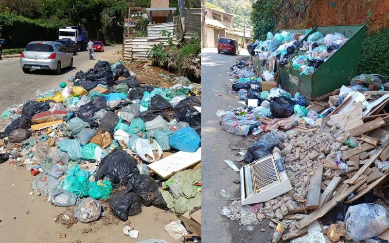 Moradores registram acúmulo de lixo em pontos de Nogueira