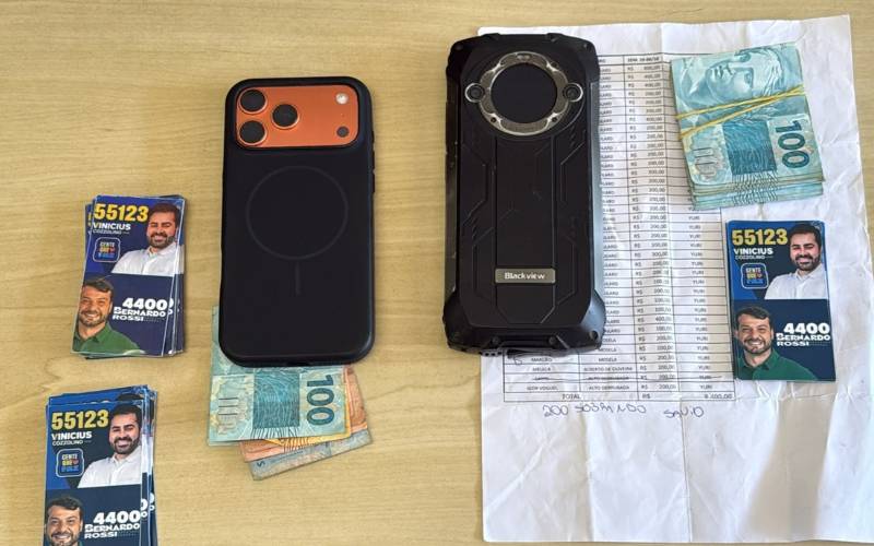 Polícia Militar e Justiça Eleitoral apreendem dinheiro e material eleitoral durante ap