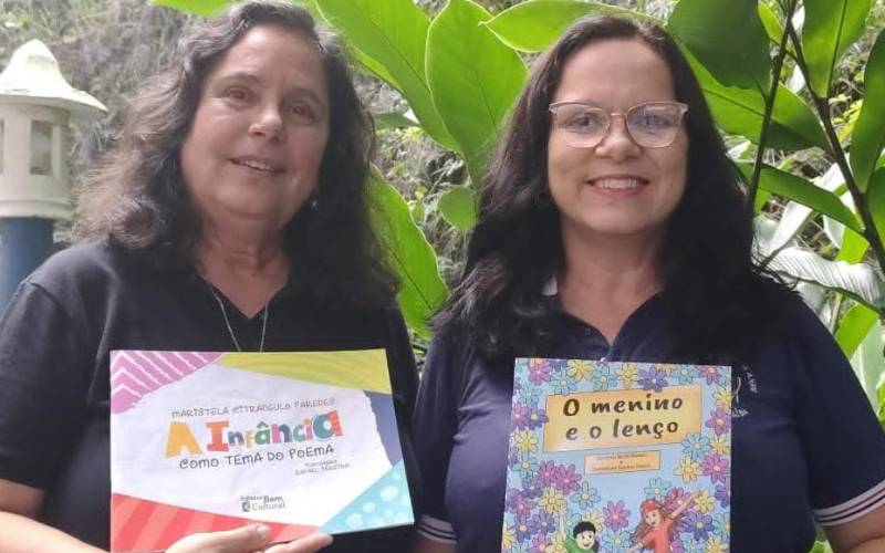 Maristela Citrângulo Paredes e Mirelli Rezende, escritoras. Foto: Divulgação