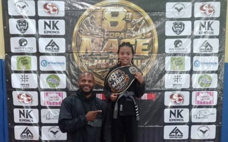 Atleta de 11 anos de Petrópolis conquista primeiro cinturão no jiu-jítsu