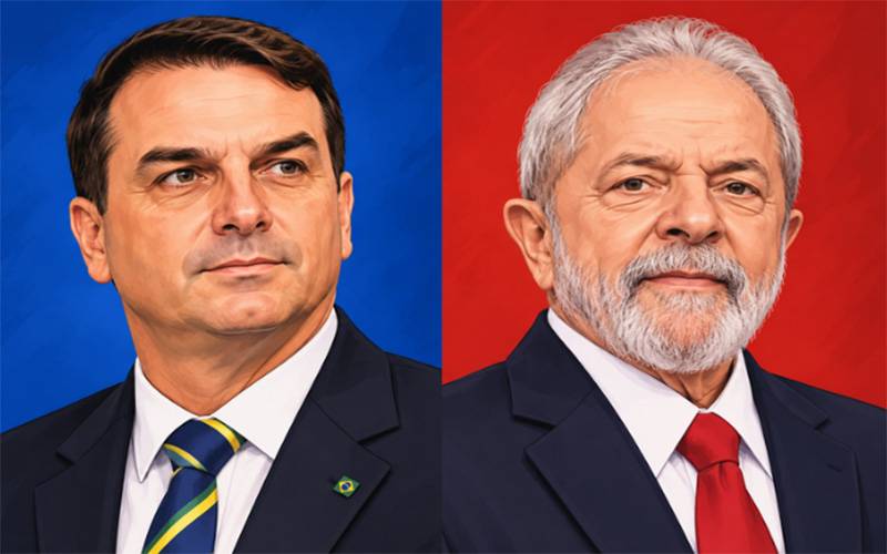 Quaest aponta empate técnico entre Flávio Bolsonaro e Lula no segundo turno